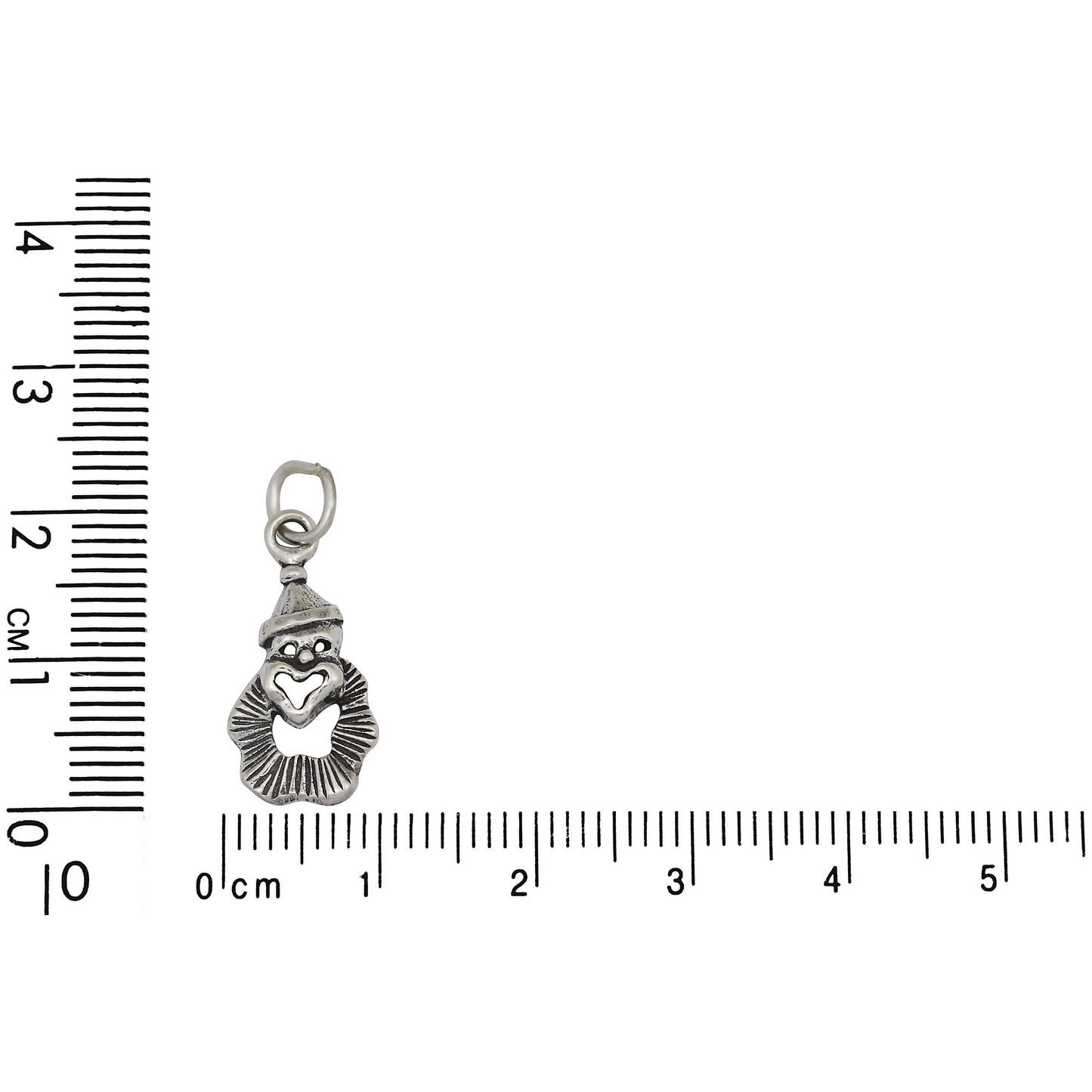 Sterling Silver, 9.6mm Width by 2.9mm Length by 19.8mm Height, Mardi Gras Clown Charm. Quantity Per Pack: 1 Piece.