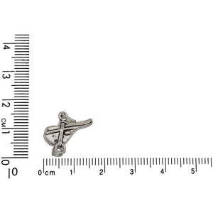 Sterling Silver, 16.3mm Width by 7.6mm Length by 14.7mm Height, Saddle Charm. Quantity Per Pack: 1 Piece.