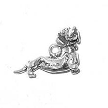 Load image into Gallery viewer, Charms. Sterling Silver, 22.4mm Width by 6.6mm Length by 12.5mm Height, Daschund Dog Charm. Quantity Per Pack: 1 Piece.
