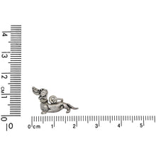 Load image into Gallery viewer, Sterling Silver, 22.4mm Width by 6.6mm Length by 12.5mm Height, Daschund Dog Charm. Quantity Per Pack: 1 Piece.
