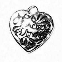 Load image into Gallery viewer, Charms. Sterling Silver, 10.2mm Width by 2.1mm Length by 10.7mm Height, &quot;Forever Yours&quot; Heart Charm. Quantity Per Pack: 1 Piece.
