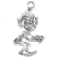 Charms. Sterling Silver, 12.7mm Width by 5.1mm Length by 24.1mm Height, Pixie (Right) Charm. Quantity Per Pack: 1 Piece.