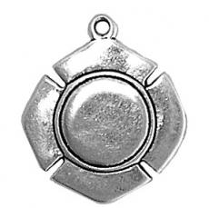 Charms. Sterling Silver, 20.0mm Width by 1.7mm Length by 22.8mm Height, Maltese Cross Charm. Quantity Per Pack: 1 Piece.