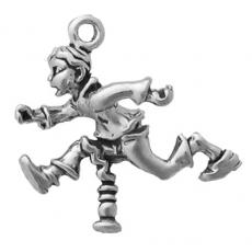 Charms. Sterling Silver, 20.0mm Width by 9.1mm Length by 20.2mm Height, Jack Be Nimble Charm. Quantity Per Pack: 1 Piece.