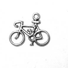 Charms. Sterling Silver, 20.7mm Width by 2.0mm Length by 17.1mm Height, Bicycle Charm. Quantity Per Pack: 1 Piece.