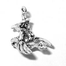 Charms. Sterling Silver, 21.1mm Width by 16.2mm Length by 20.6mm Height, Mother Goose Charm. Quantity Per Pack: 1 Piece.