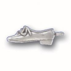 Charms. Sterling Silver, 6.4mm Width by 5.9mm Length by 19.7mm Height, Tap Shoe Charm. Quantity Per Pack: 1 Piece.