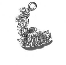 Charms. Sterling Silver, 13.6mm Width by 9.2mm Length by 18.6mm Height, Where Oh Where Charm. Quantity Per Pack: 1 Piece.