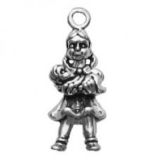 Charms. Sterling Silver, 8.5mm Width by 7.7mm Length by 21.5mm Height, Big Sister Charm. Quantity Per Pack: 1 Piece.