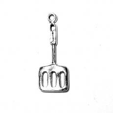 Charms. Sterling Silver, 11.2mm Width by 3.9mm Length by 28.6mm Height, Spatula Charm. Quantity Per Pack: 1 Piece.