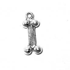 Charms. Sterling Silver, 9.0mm Width by 3.8mm Length by 20.3mm Height, Bone Charm. Quantity Per Pack: 1 Piece.