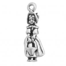 Charms. Sterling Silver, 8.4mm Width by 6.2mm Length by 24.8mm Height, Sugar & Spice, Little Girls Charm. Quantity Per Pack: 1 Piece.