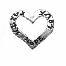 Charms. Sterling Silver, 21.9mm Width by 1.5mm Length by 19.5mm Height, 