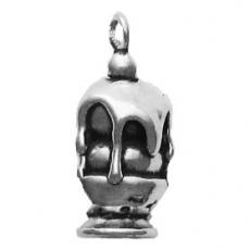 Charms. Sterling Silver, 10.2mm Width by 10.4mm Length by 21.7mm Height, Ice Cream Sundae Charm. Quantity Per Pack: 1 Piece.