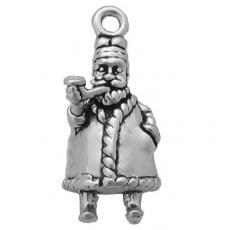 Charms. Sterling Silver, 10.8mm Width by 6.6mm Length by 23.3mm Height, Old King Cole Charm. Quantity Per Pack: 1 Piece.