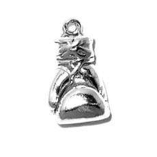 Charms. Sterling Silver, 10.2mm Width by 7.3mm Length by 17.8mm Height, Boxing Glove Charm. Quantity Per Pack: 1 Piece.