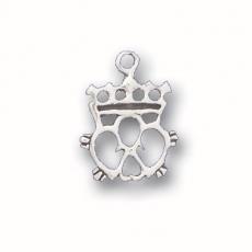 Charms. Sterling Silver, 13.0mm Width by 1.7mm Length by 16.1mm Height, Celtic Symbol Charm. Quantity Per Pack: 1 Piece.