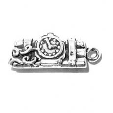 Charms. Sterling Silver, 7.6mm Width by 8.1mm Length by 20.3mm Height, Dynamite Charm. Quantity Per Pack: 1 Piece.