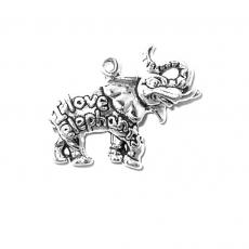 Charms. Sterling Silver, 24.9mm Width by 4.1mm Length by 19.4mm Height, 