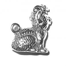 Charms. Sterling Silver, 14.1mm Width by 8.6mm Length by 16.2mm Height, Cat & Mouse Charm. Quantity Per Pack: 1 Piece.