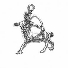 Charms. Sterling Silver, 18.3mm Width by 8.3mm Length by 21.1mm Height, Sagittarius Charm. Quantity Per Pack: 1 Piece.