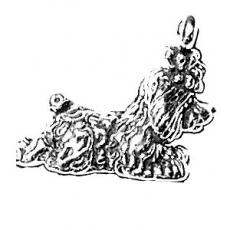 Charms. Sterling Silver, 7.8mm Width by 17.7mm Length by 14.6mm Height, Toy Poodle Dog Charm. Quantity Per Pack: 1 Piece.