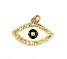 Load image into Gallery viewer, Evil Eye 14k Solid Gold Diamond Pendants.. Genuine handmade pave diamond Pendant.14k Solid Gold Diamond Pendants.
