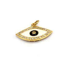 Load image into Gallery viewer, Evil Eye 14k Solid Gold Diamond Pendants.. Genuine handmade pave diamond Pendant.14k Solid Gold Diamond Pendants.
