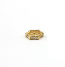 Load image into Gallery viewer, 14K Gold 8 mm Tyre Pave Diamond Bead .14K Gold Diamond Beads Tyre, Genuine handmade pave diamond Beads.
