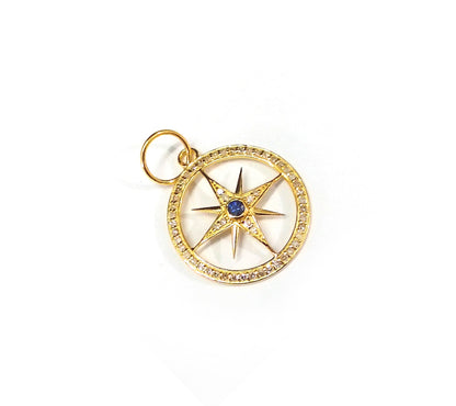 Round Shape 14k Solid Gold Diamond Pendants. Genuine handmade pave diamond Pendant.1 4k Solid Gold Diamond Pendants.