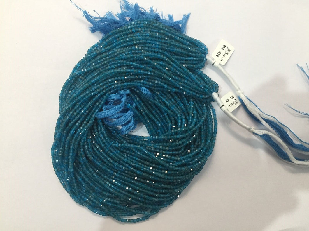 Blue Apatite Faceted Box Beads Faceted Box, Box Faceted