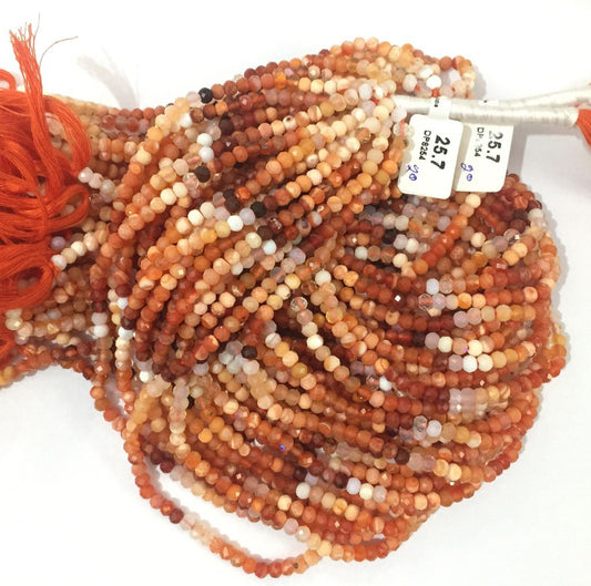 Fire opal Beads Faceted Round, Round Faceted,