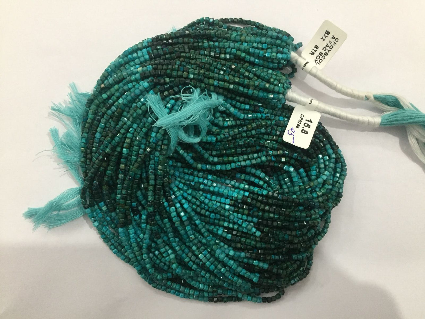 Chrysocolla Faceted Box Beads Faceted Box, Box Faceted