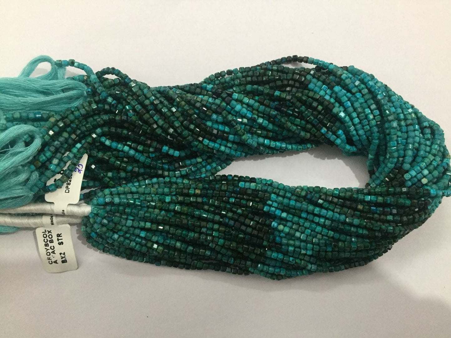 Chrysocolla Faceted Box Beads Faceted Box, Box Faceted