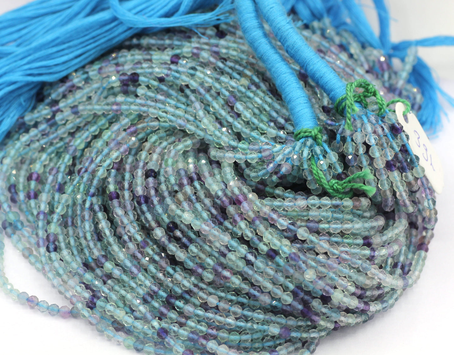 Fluorite stone Beads Faceted Round, Round Faceted
