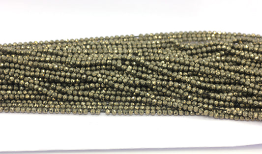 Pyrite Beads Faceted Round, Round Faceted