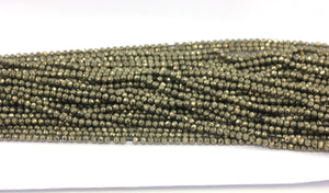 Pyrite Beads Faceted Round, Round Faceted