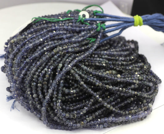 Iolite Beads Faceted Round, Round Faceted