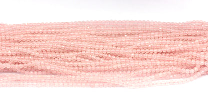 Rose quartz Beads Faceted Round, Round Faceted