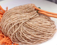 Load image into Gallery viewer, Peach Moonstone Beads Faceted Round, Round Faceted
