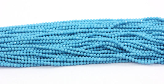 Turquoise Beads Faceted Round, Round Faceted