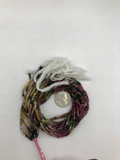 Multi Tourmaline Faceted Box Beads Faceted Box, Box Faceted