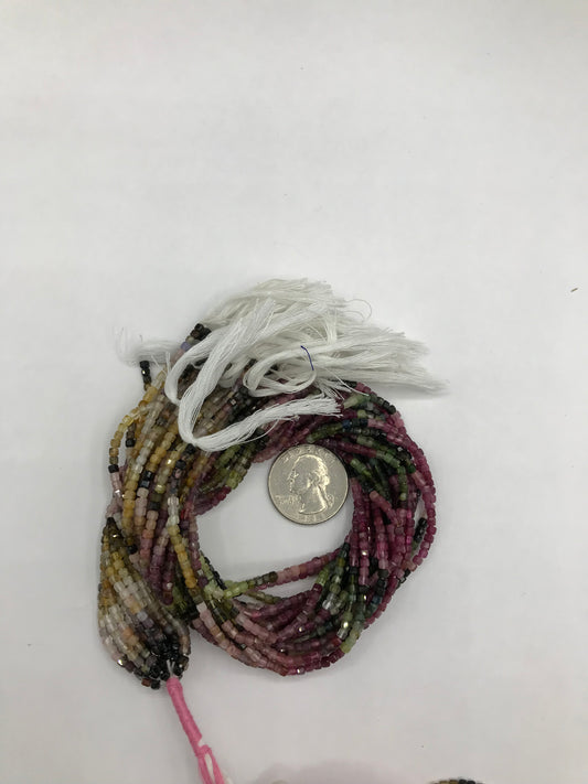 Multi Tourmaline Faceted Box Beads Faceted Box, Box Faceted