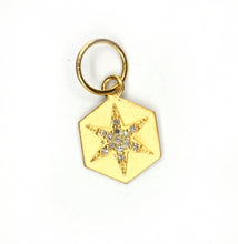 Load image into Gallery viewer, Star Shape 14k Solid Gold Diamond Pendants. Genuine handmade pave diamond Pendant.14k Solid Gold Diamond Pendants.
