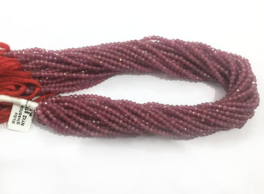 Ruby Glassfilled Beads Faceted Round, Natural Ruby Beads Faceted Round, Sharp Microcut, Ruby Round 3mm 4mm faceted
