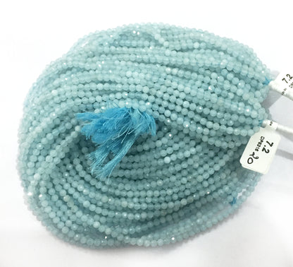 Aqumarine Beads Round Faceted 3mm, Aqumarine Round Faceted,