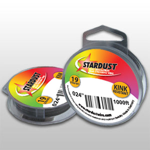 Beading Cords. Star-Dust 19 Strand, 0.024 Inch Diameter, 1000 Feet Bright Beading Wire. Spools sold per pack - 1 Spool.