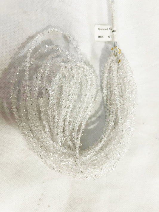 Diamond Quartz Beads 13 Inch Strand ,Diamond Quartz  Faceted  Beads , Size:-3,4,5 mm