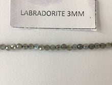 Load image into Gallery viewer, Labradorite Rondelle Beads 13 Inch Strand ,Labradorite Faceted Rondelle Beads , 3 mm
