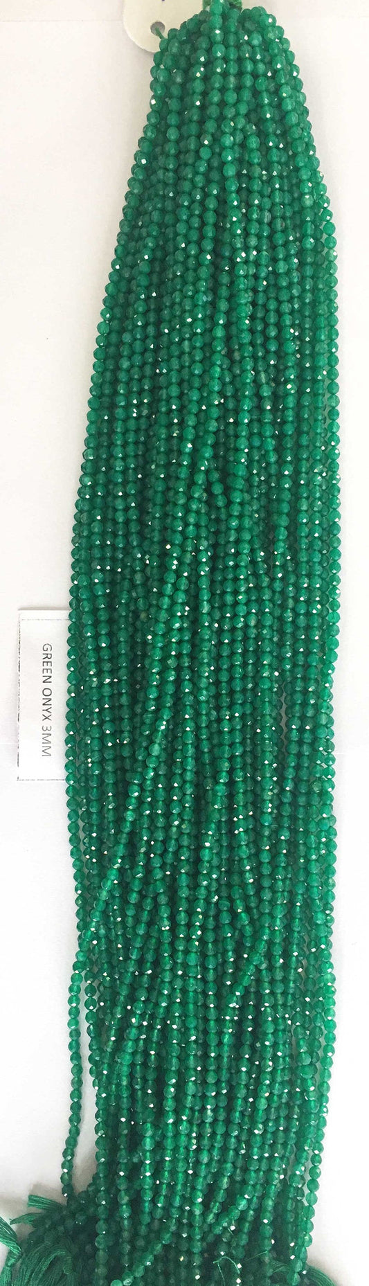 Green Onyx Stone Rondelle Beads 13 Inch Strand ,Green Onyx Faceted Rondelle Beads , 3 mm